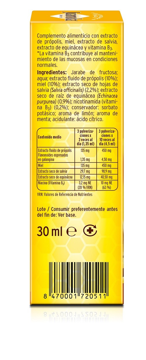 JUANOLA Própolis Pulverizador Bucal con Miel, Equinácea, Salvia y Vit B3 30ml-3