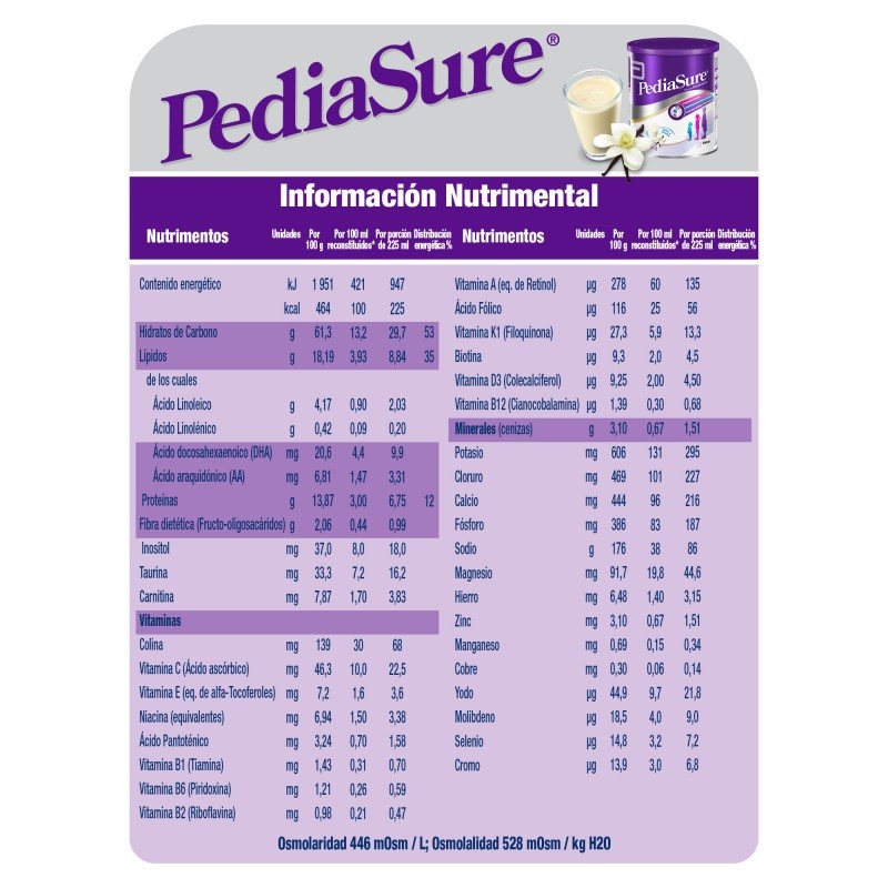 PediaSure Polvo Vainilla 400gr-3