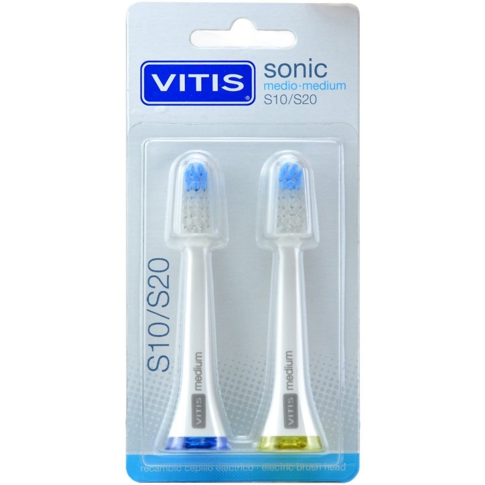 VITIS Sonic Recambios Cepillo Eléctrico S10/S20 Cabezal Medio 2 Uds.-2