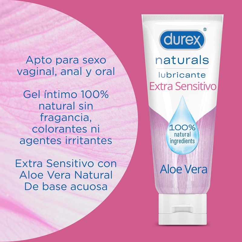 DUREX Naturals Lubricante Extra Sensitivo Aloe Vera 100ml-5