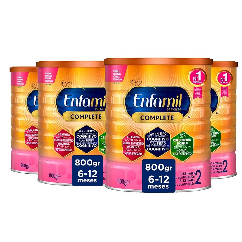 Enfamil 2 Pack 4x800gr Premium Complete Leche Infantil de Continuación-2