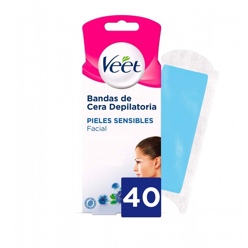 VEET Bandas de Cera Depilatorias Faciales Piel Sensible 40 uds-2