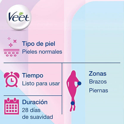 VEET Bandas de Cera Depilatorias Cuerpo y Piernas Piel Normal 20 uds-2