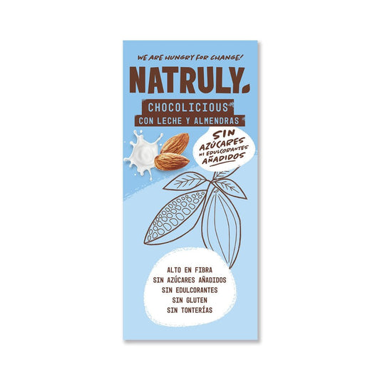 Natruly Tableta Chocolicious chocolate con Leche con Almendra 85g