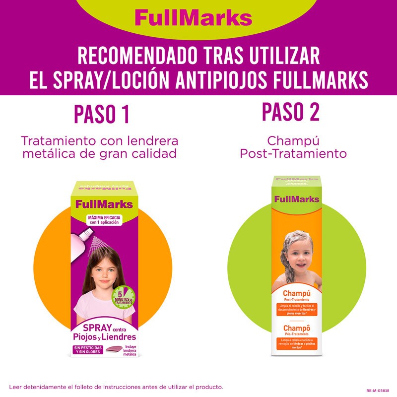 FULLMARKS Shampoing Post-Traitement Poux et Lentes 150 ml