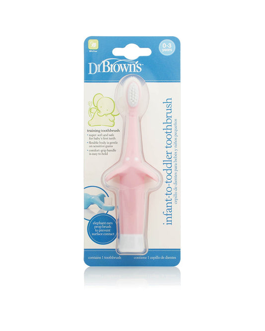 DR. Brosse à dents rose BROWN'S Natural Flow