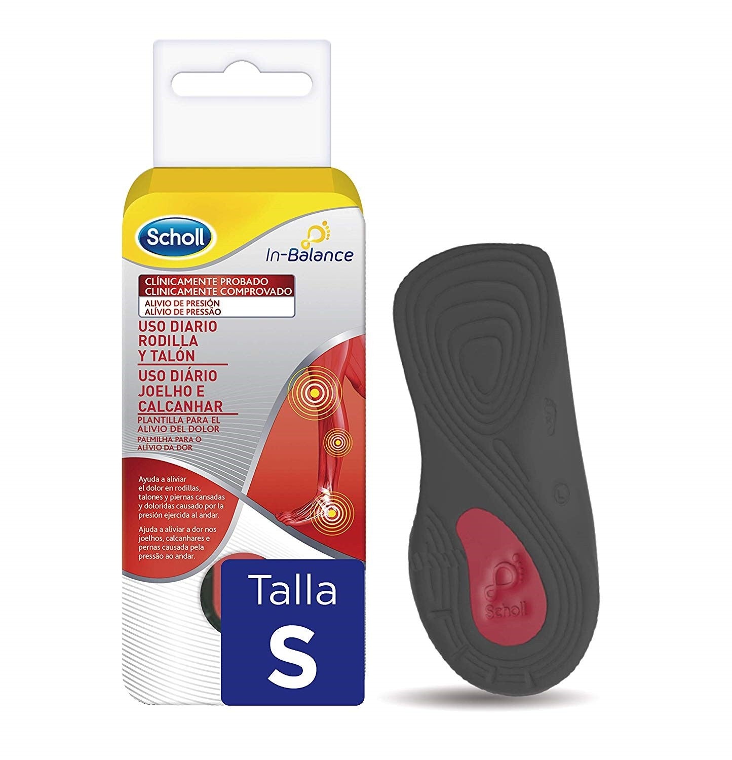 SCHOLL Plantillas In-Balance Alivio Rodilla y Talón talla S (37-39,5)-1