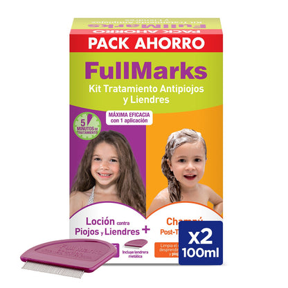 FULLMARKS Antipiojos y Liendres Loción 100ml + Champú 150ml PACK AHORRO-1