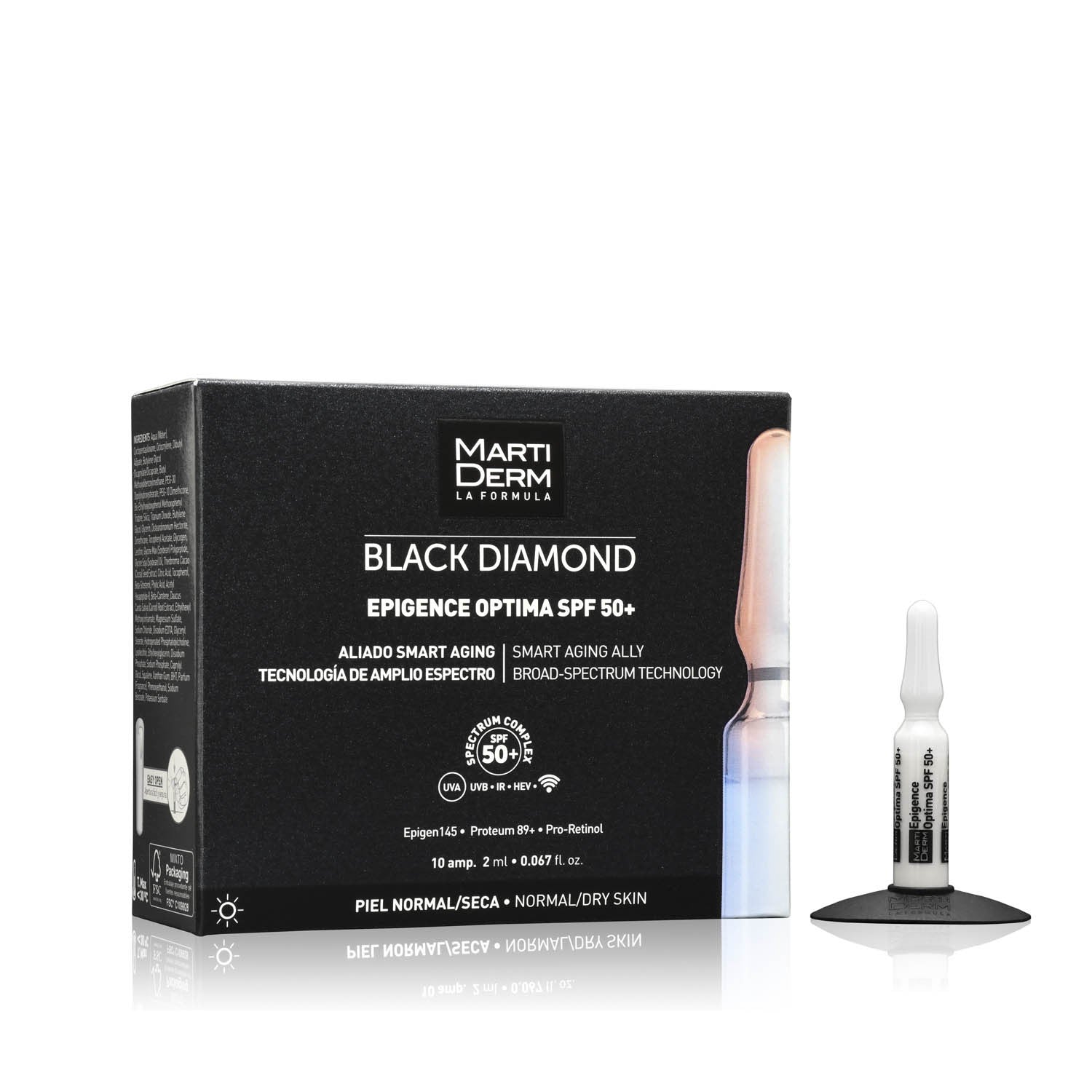 Martiderm Ampollas Black Diamond Epigence Optima SPF 50 10 Ampollas-3
