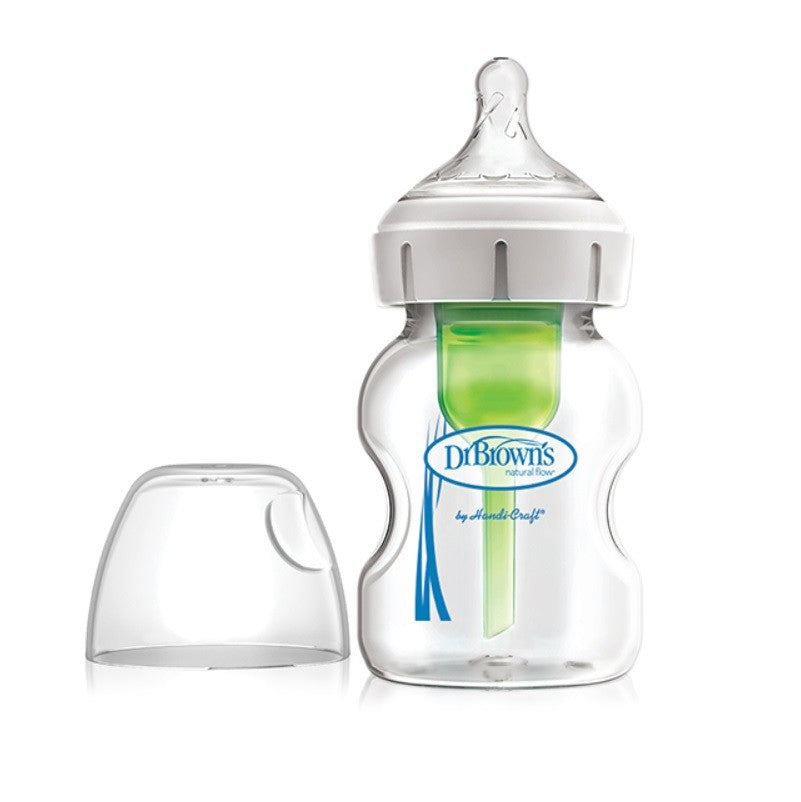 DR. BROWN'S Biberón Options+ Anti-Colic de Cristal Boca Ancha 150ml-1