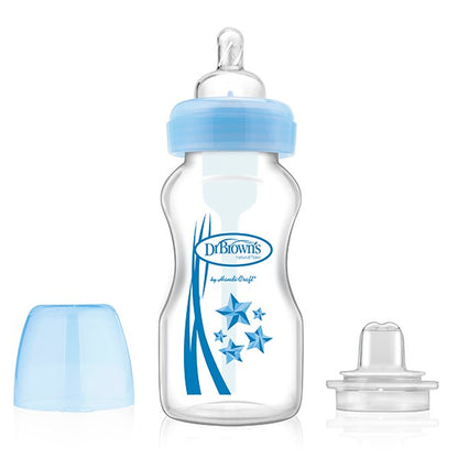 DR. BROWN'S Biberón Transición 2 en 1 Azul 270ml-2