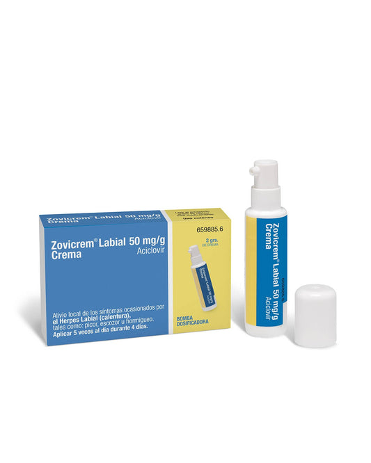 ZOVICREM Labial Crema 50MG/G Bomba Dosificadora 2G-1