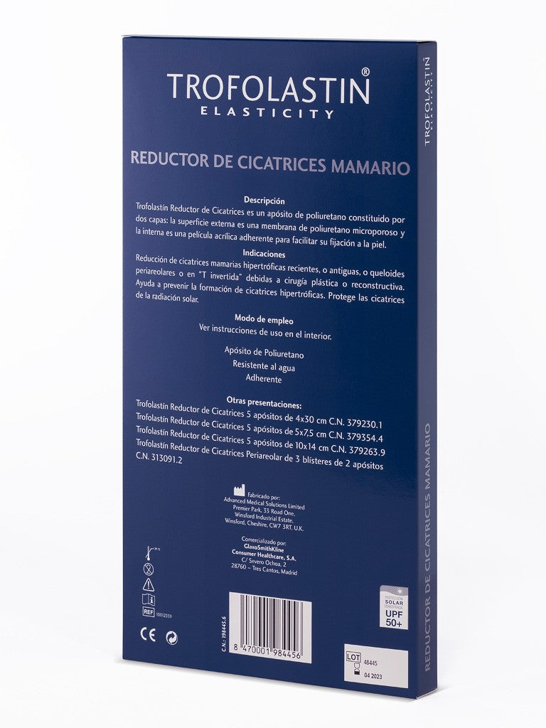 TROFOLASTIN Reductor de Cicatrices Mamario 3x2 parches