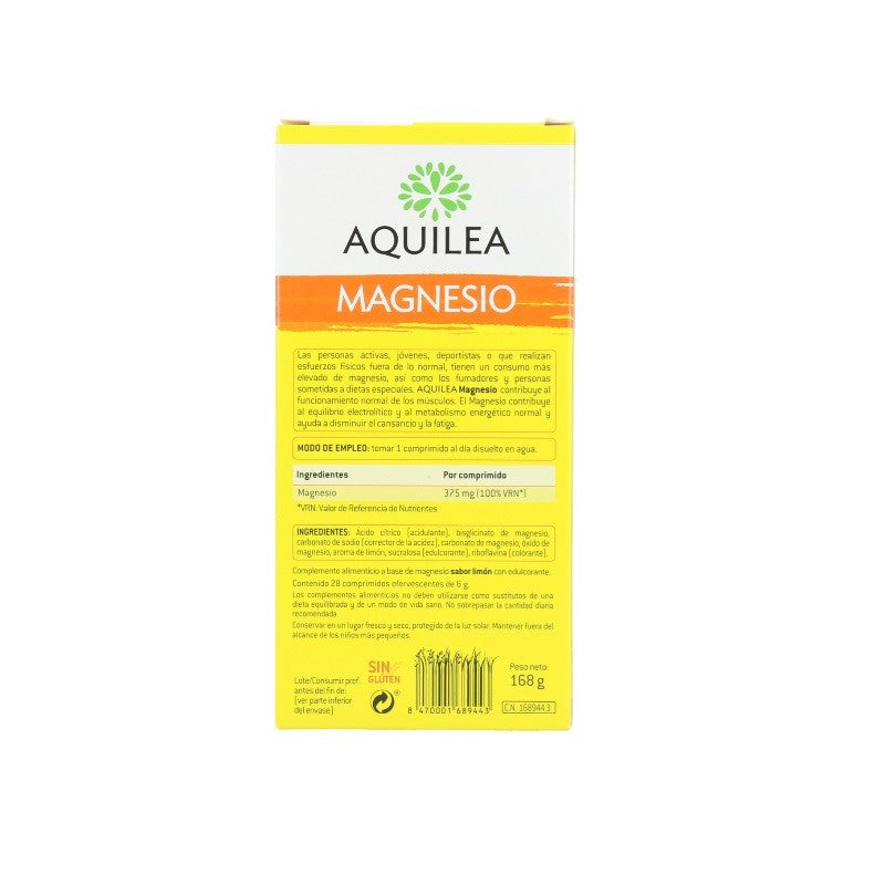 AQUILEA Magnesio Sabor Limón 28 Comprimidos Efervescentes-2