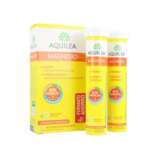 AQUILEA Magnésium Saveur Citron 28 Comprimés Effervescents