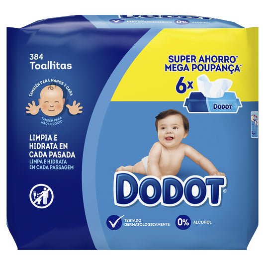DODOT Lingettes Bébé 6x64 (384 Utés)
