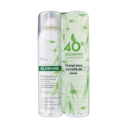 KLORANE Champú Seco con Leche de Avena DUPLO 2x150ml-2