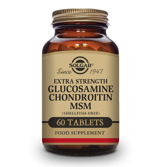 SOLGAR Glucosamine Chondroïtine MSM Concentré 60 Comprimés