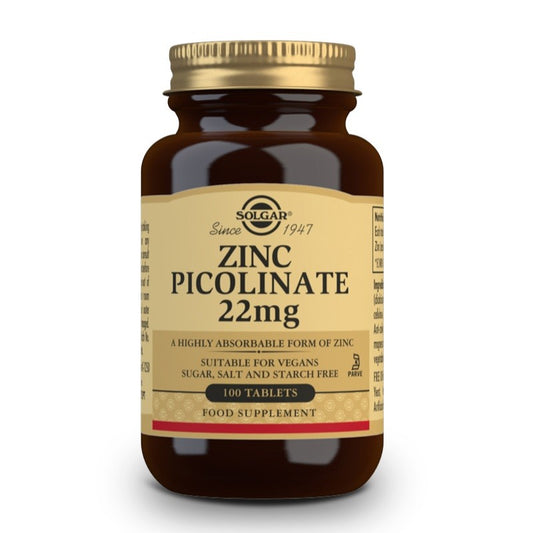 SOLGAR Zinc Picolinato 22mg 100 comprimidos-1