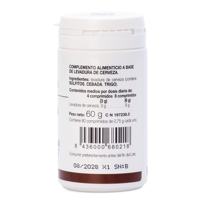 Ana María Lajusticia Levadura de Cerveza con Germen de Trigo y Tiamina (B1) 80 Comprimidos
