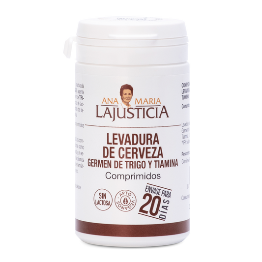 Ana María Lajusticia Lievito di Birra con Germe di Grano e Tiamina (B1) 80 Compresse
