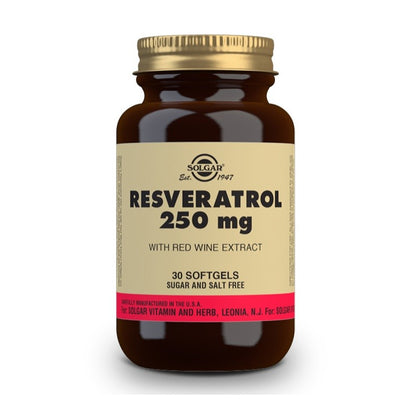 SOLGAR Resveratrol 250mg con Extracto de Vino Tinto 30 Cápsulas Blandas-2