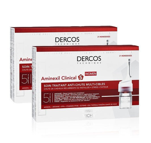 VICHY Dercos Aminexil Clinical 5 Mujer DUPLO 2x21 Monodosis-1
