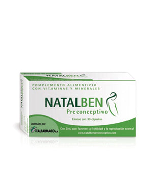 NATALBEN Preconceptivo 30 Cápsulas-1