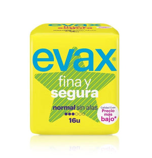 EVAX Fina y Segura Normal Compresa Sin Alas 16 Unidades-1