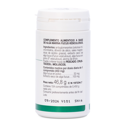 Ana María Lajusticia Algas 104 Comprimidos