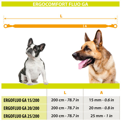 Ferplast Ergofluo Guinzaglio Giallo 200cm, 306g