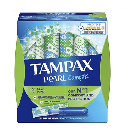 TAMPAX Pearl Compak Super Tampones 16 Unidades-1