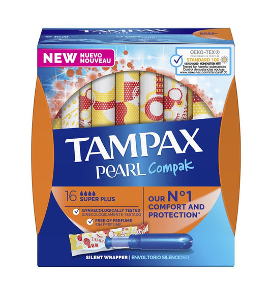 TAMPAX Pearl Compak Super Plus Tampones 16 Unidades-1