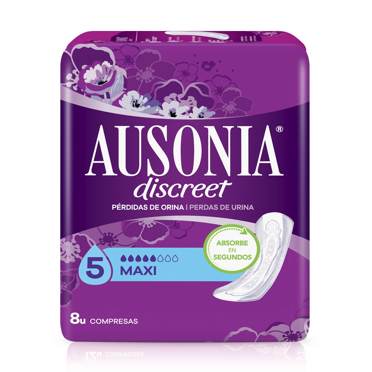 AUSONIA Discreet Maxi Compresa 8 Unidades-1