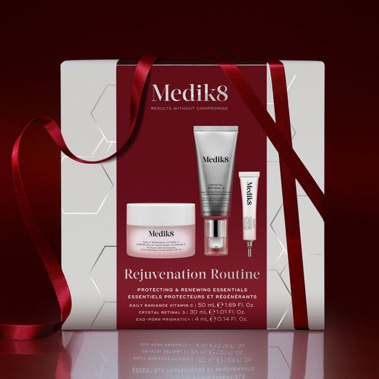 Medik8 Rejuvenation Routine: Daily Radiance Vitamin C 50 ml + Crystal Retinal 3 30 ml + Exo-PDRN Prismatic 4 ml