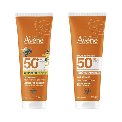 AVÈNE Leche Solar Niños SPF 50+ (250ml) + Leche Solar Adultos SPF 50+ (250ml)-1