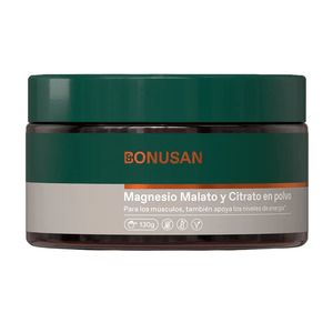 Bonusan Magnesium Malate and Citrate Powder Supplement – 130 g