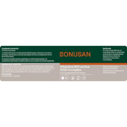 Bonusan Coenzym B12 1500 Mcg Plus 90 Tabletten