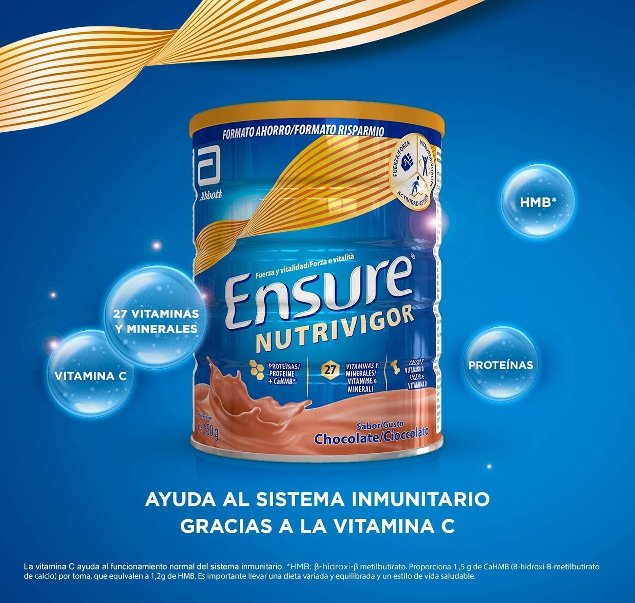 ENSURE NutriVigor Chocolate Polvo 850gr-2