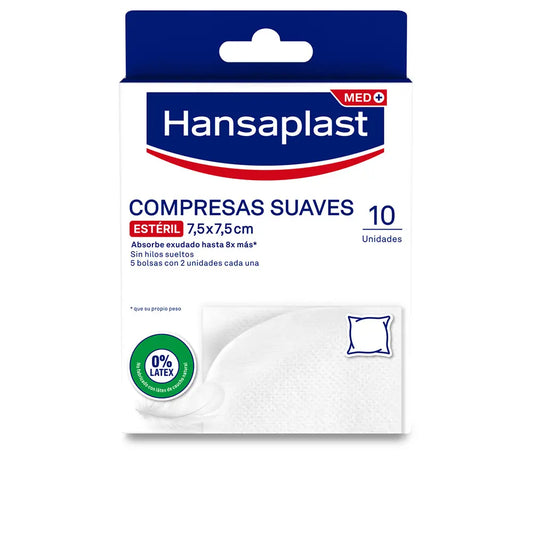 HANSAPLAST Gasas Suaves 7,5x7,5cm 10 unidades