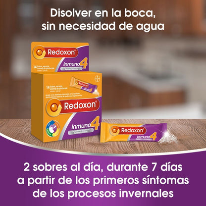 REDOXON Inmuno 4 Vitaminas Defensas Naturales 14 Sobres-4