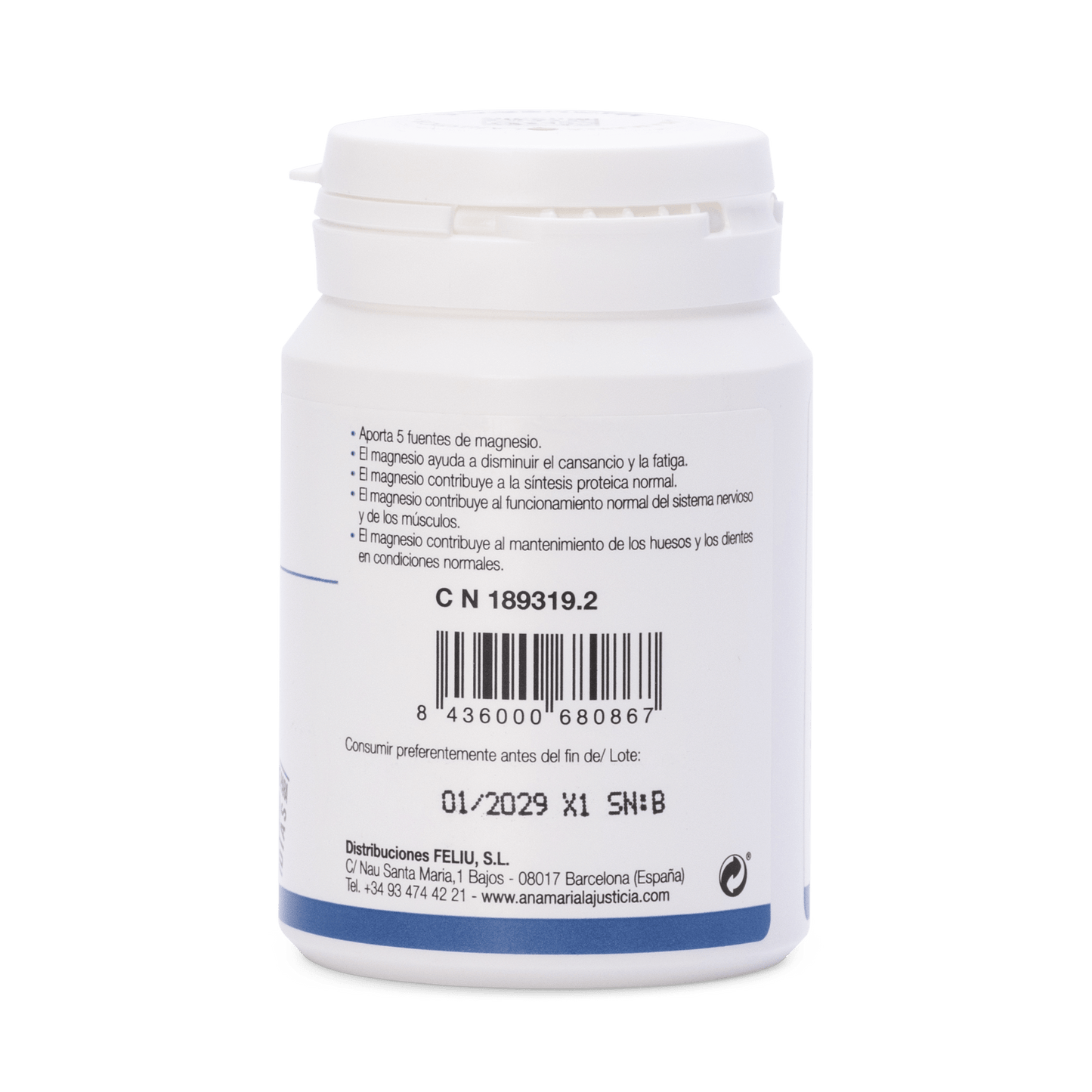 Ana María Lajusticia Magnesio Total 5 Sales Duplo 2x100 Comprimidos