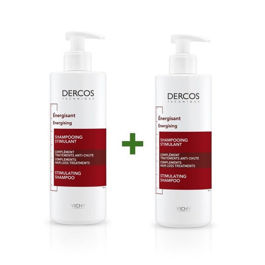 VICHY Dercos Champú Anticaída Estimulante Energizante DUPLO 2x400ml-1