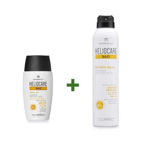 Heliocare 360º Pack Water Gel SPF 50+ (50ml) + Heliocare 360º Invisible Spray 200ml-1
