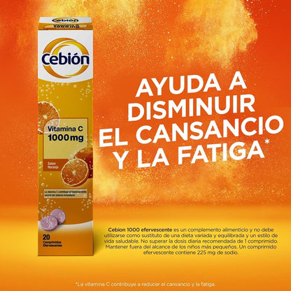 CEBIÓN Vitamina C 1000mg 20 Comprimidos Efervescentes-4