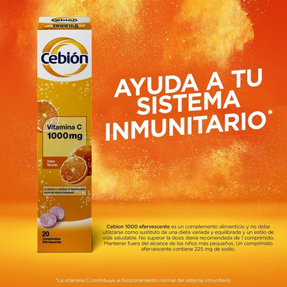 CEBIÓN Vitamina C 1000mg 20 Comprimidos Efervescentes-6