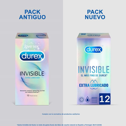 DUREX Preservativos Invisibles Extra Lubricados 12 unidades-6
