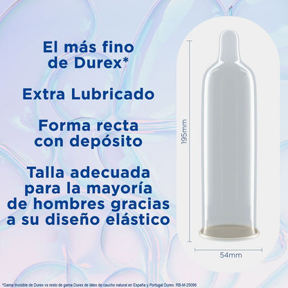 DUREX Preservativos Invisibles Extra Lubricados 12 unidades-5