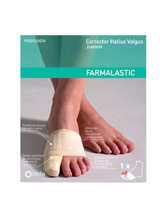 FARMALASTIC Correcteur d'Oignon Hallux Valgus Taille Moyenne