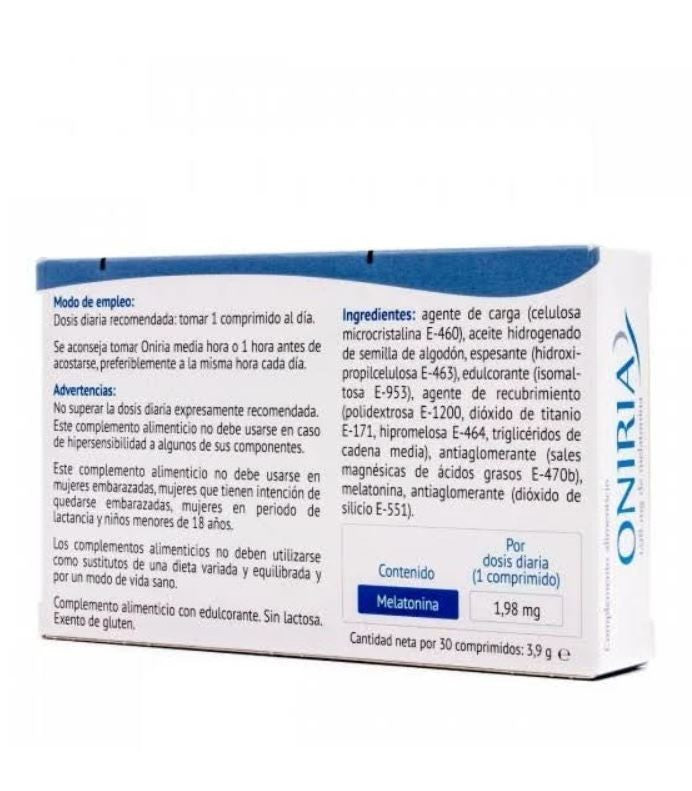 ONIRIA Mélatonine 30 Comprimés